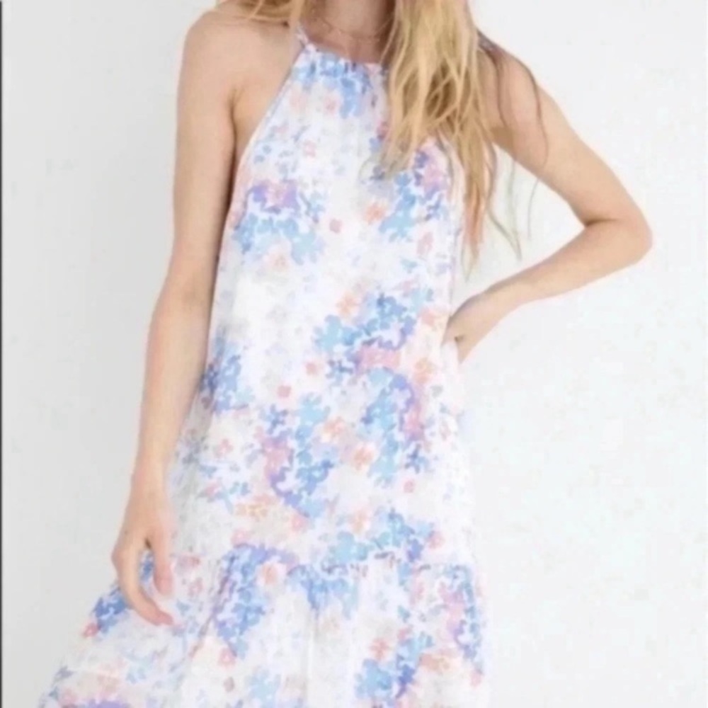 Bella Dahl Painterly Floral Halter Dress